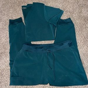 Mandala Scrubs Set Caribbean Blue
